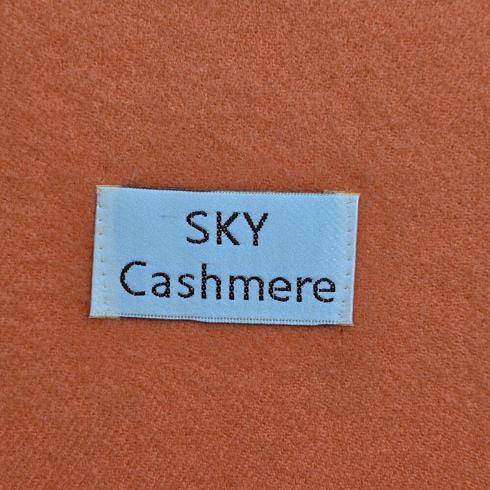 NWOT Sky Cashmere Scarf Orange - Picture 2 of 7